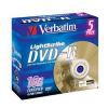 DVD-R Verbatim 4.7ГБ, 16x, 5шт., Jewel Case, LightScribe, (43621), записываемый DVD диск